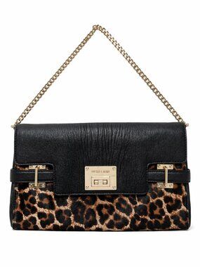 Michael Kors Hamilton Leopard Haircalf Chain Shoulder Bag and Clutch